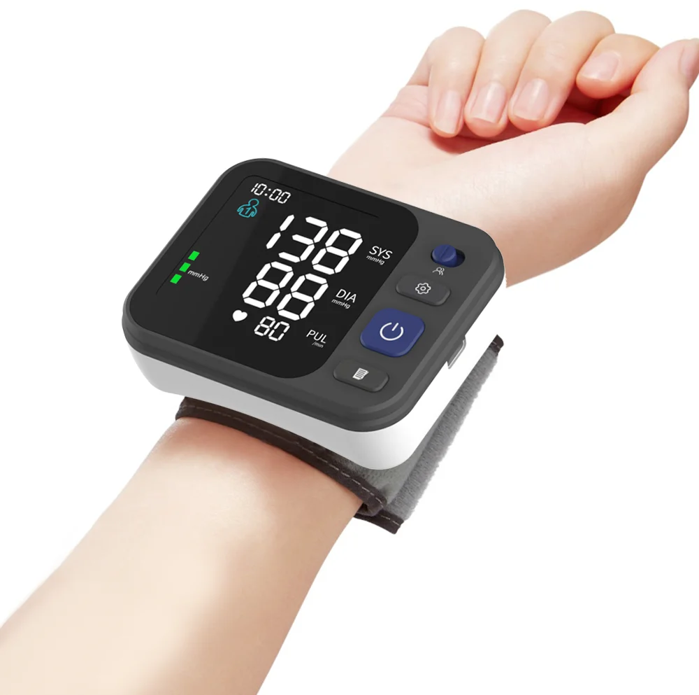 AOJMEDICAL 2x99 Memories Electronic Tensiometor Digital Sphygmomanometer BP Monitor Wrist Digital Blood Pressure Monitor