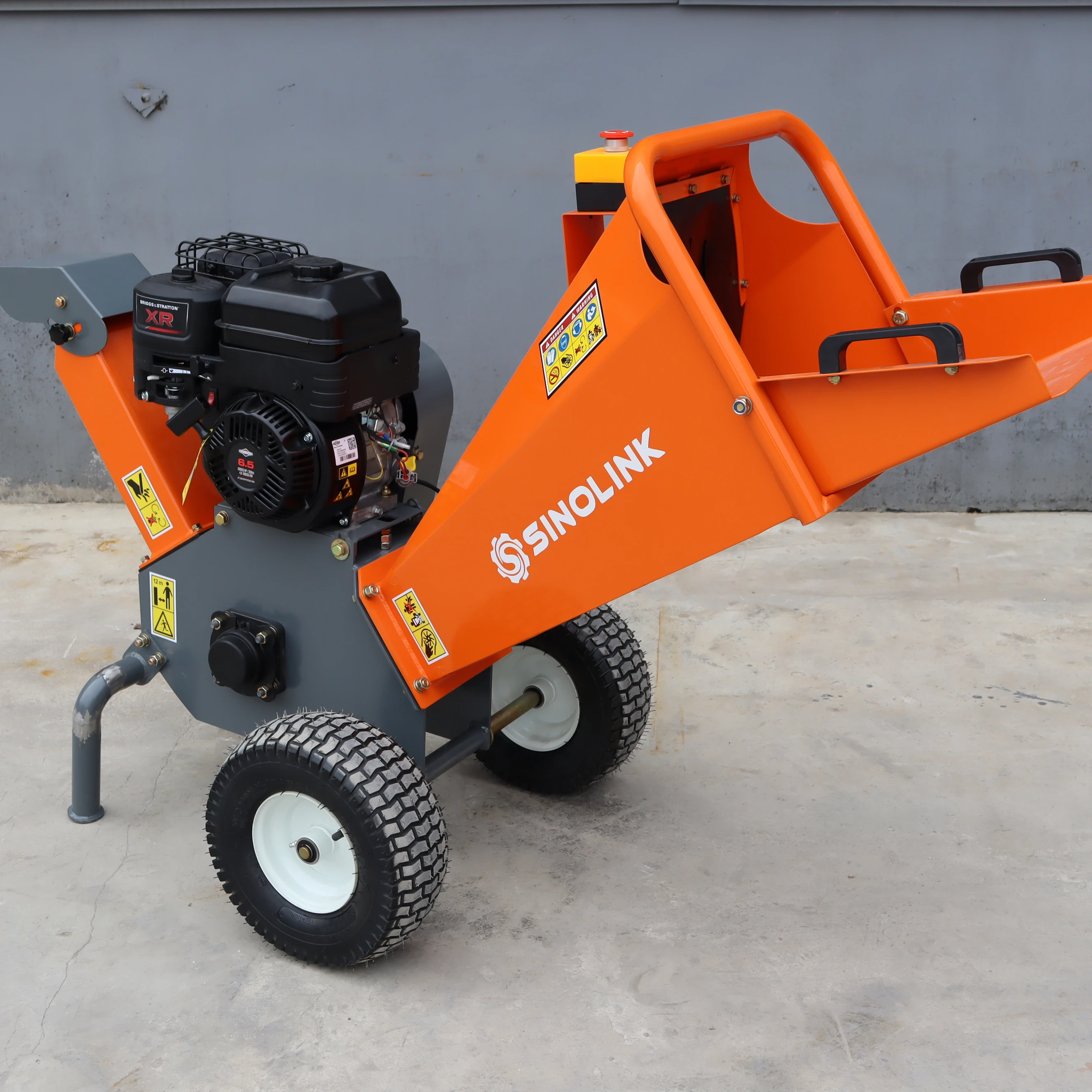 China High Efficiency Screw Wood Chippers Sinolink 6.5HP Wood Chipper