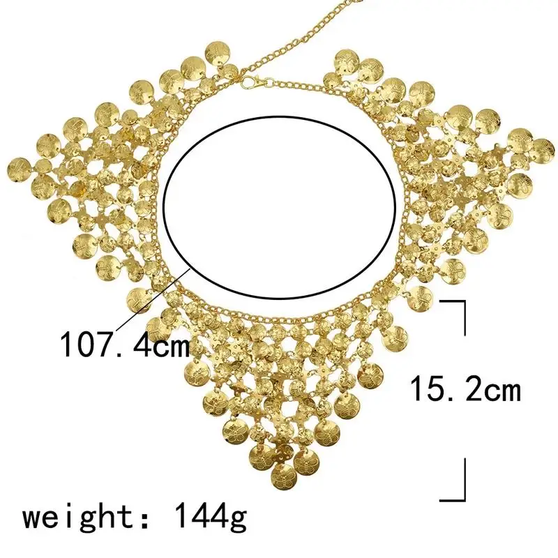 
Women beach sexy body chain jewelry Bohemia metal alloy butterfly carving flower bell tassel folk dance, waist chain 