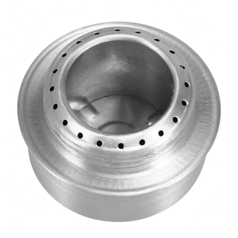 Camping Stove Outdoor Hiking Picnic Ultralight Cooking Stove With Lid Aluminum Alloy Alcohol Stove Burner Adaptor