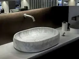Marble Pattern Sink 2022 Latest Design white marble standing basin sink artistic design