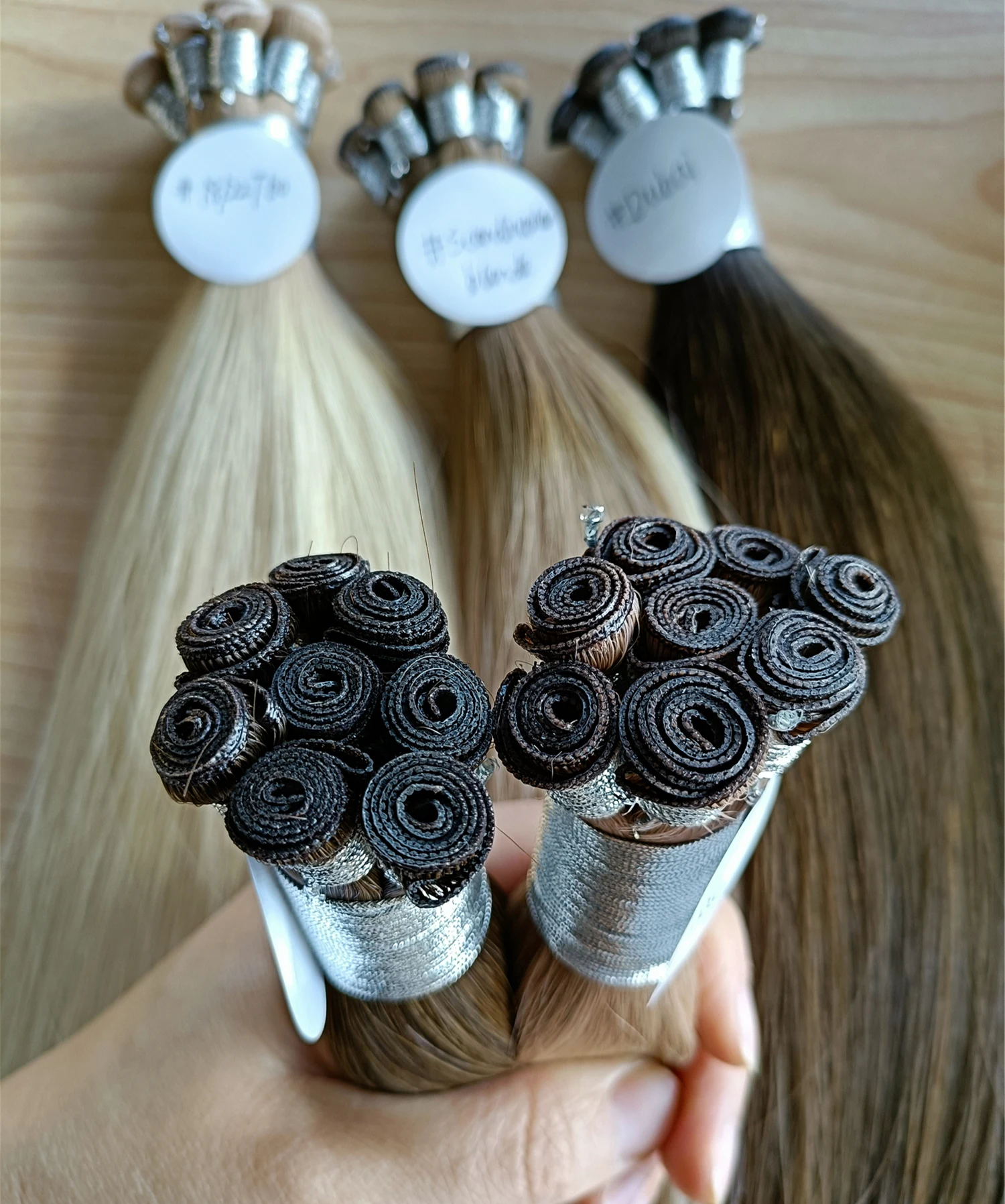 Seamless Ultra Thin Super Double Drawn Russian Genius Weft Hair Extensions