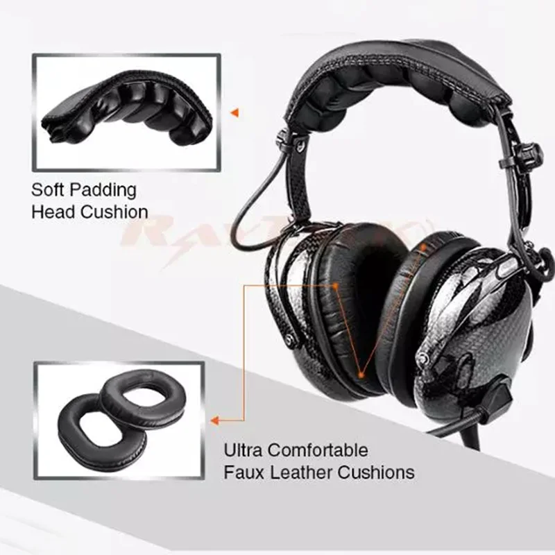 PH-400AC-BT Carbon Fiber BT Headset ANR Pilot Headset for Aviation Use
