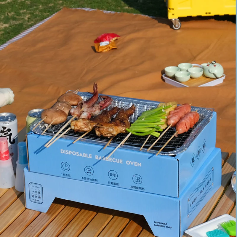 Chinese Wholesale Wood Pellet Bbq Grill Charcoal For Sale Portable Outdoor Picnic Disposable Bbq Grill