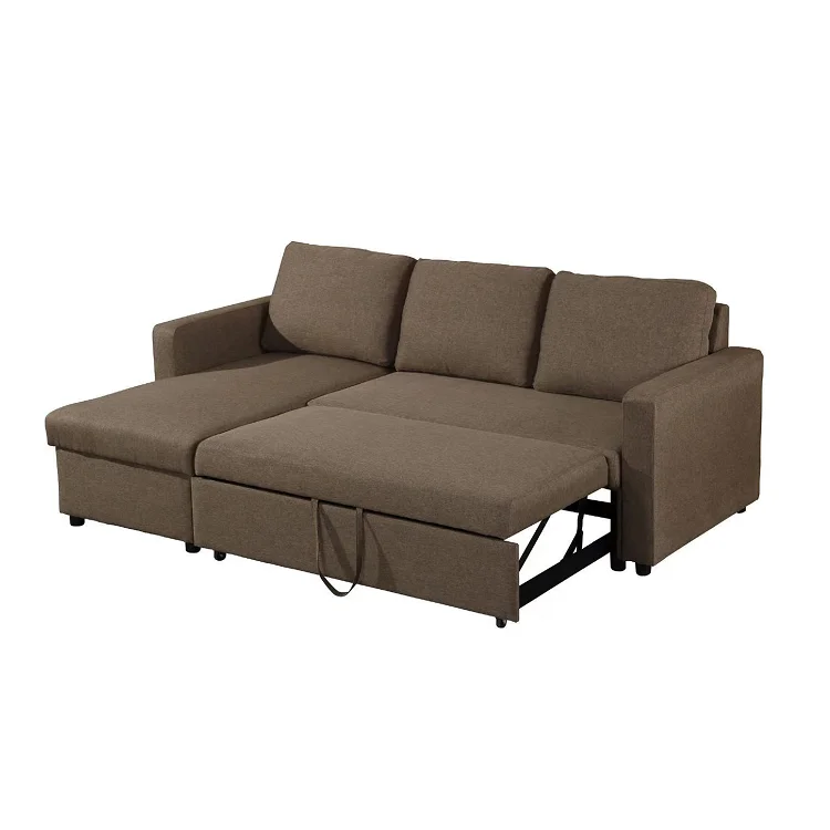 Modern Fabric Folding Chair Sleeper Three Seat Sofa Bed Living Room Multi-function Divan