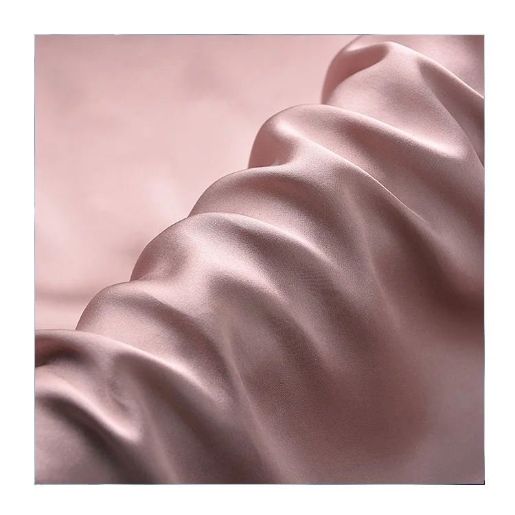 High Quality 19MM 100% Mulbery Silk Fabric Satin Silk Fabric manufacturer Silk Fabric Plain Dyed Charmeuse A-TEX 100