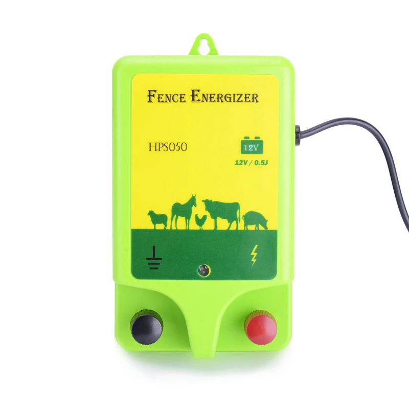 WPC Cattle fence energizer 12 volt green portable security electric fence charger