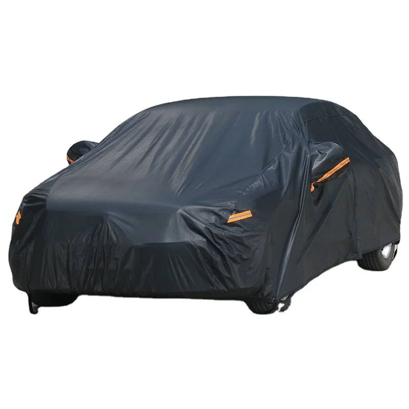 Waterproof Black Bag Silver Storage Outdoor Car Trunk Cover Folding Car Cover for two-compartment vehicle