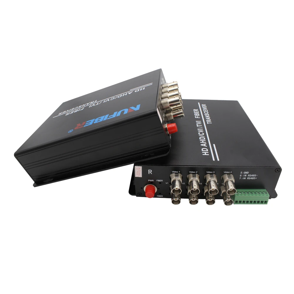 1080P Digital HD TVI/CVI/AHD 8CH Fiber Video Converter Transmitter Receiver Single fiber SM 1310nm/1550nm FC 20km