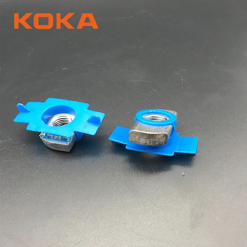 Hot Sale Solar Nuts Blue Plastic Wing Channel Nut For Solar Panel Mounting System