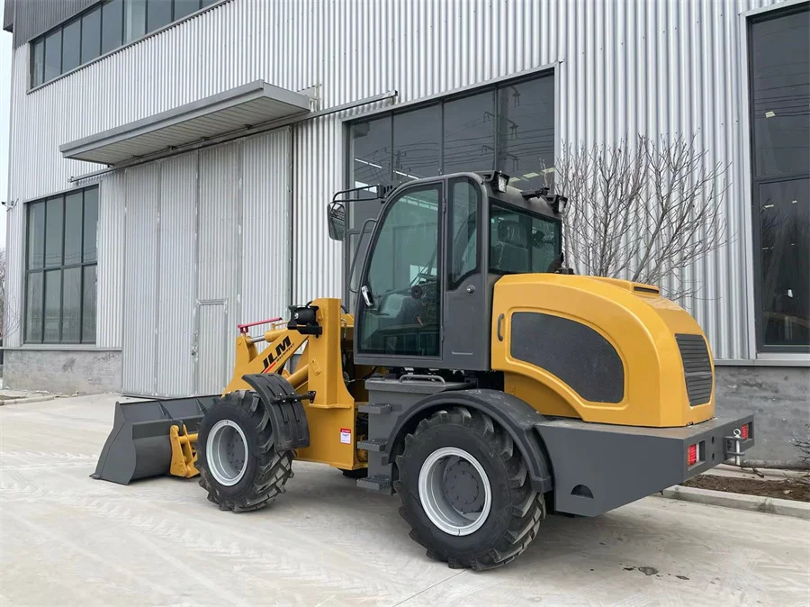 Multi function farm 2 ton small scale compact wheel loader with quick hitch for various attachments