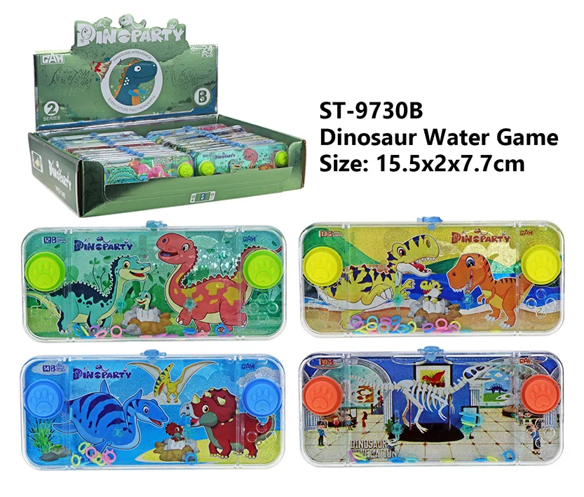 Classic Retro Game Set Transparent Kids Ring Toss Toy Parent-Child Water Game with Dinosaur and Unicorn Educational Design