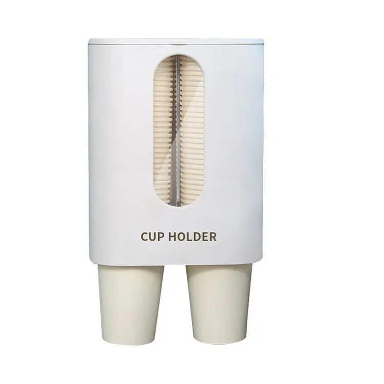 High Quality Pull-Type Disposable Cup Dispenser Automatic Remover Wall-Mount Paper Cup Storage Holder