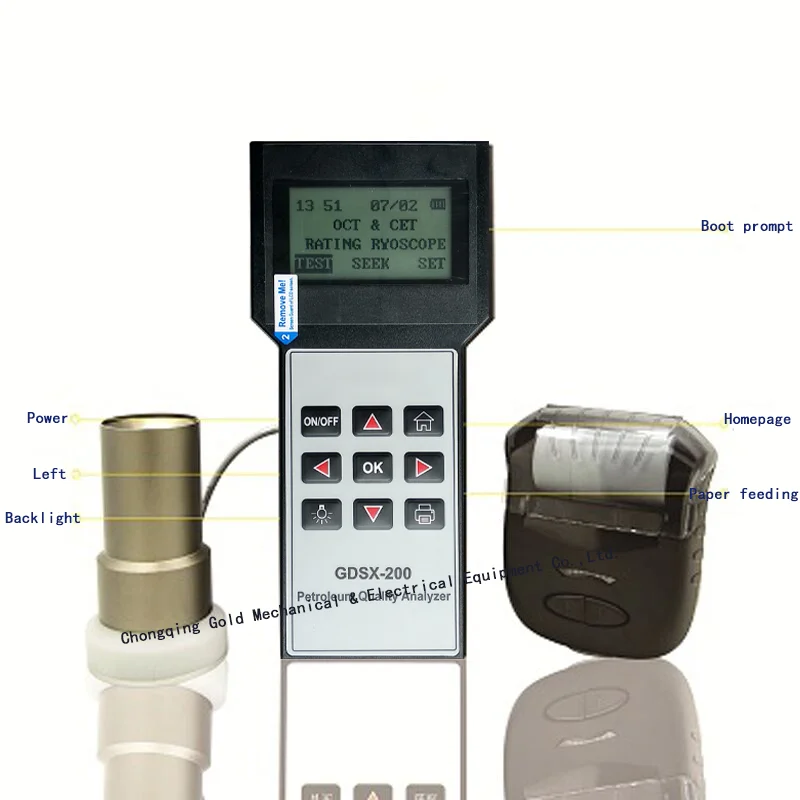 Portable Digital Hexadecane Meter for Diesel ASTM D2699 Octane Analyzer Octane Tester for Gasoline ASTM D4737