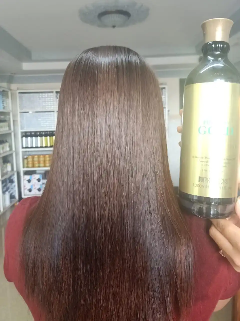 PRO TECHS 1000ml Salon Professional Use Formaldehyde Free Brazilian Keratin Treatment Use Protein Gold For Hair Straight