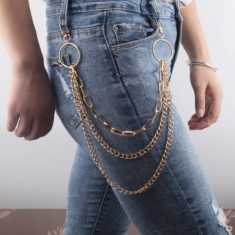 European and American New Hot Sale Alloy U-shaped Personality Versatile Trousers Chain Simple Multilayer Chain Pants Chain