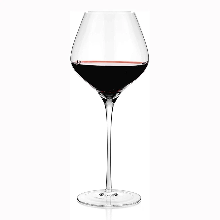 Hand Blown Italian Style Crystal Burgundy Wine Glasses Lead Free Premium Crystal Clear Wine Glass With Sedex 4P Audit