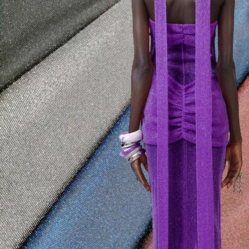 Free sample nylon 75% metal wire 25% gold silver thread high elasticity bottom fabric mesh shiny glitter sequin fabric stretch