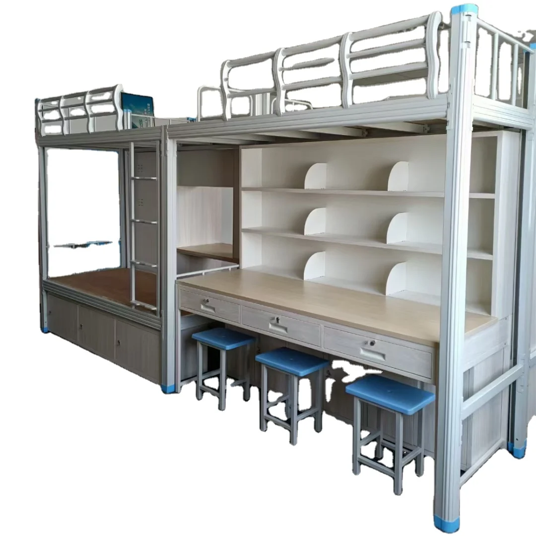 Modern School Dormitory Furniture Steel made Double Bunk Bed
