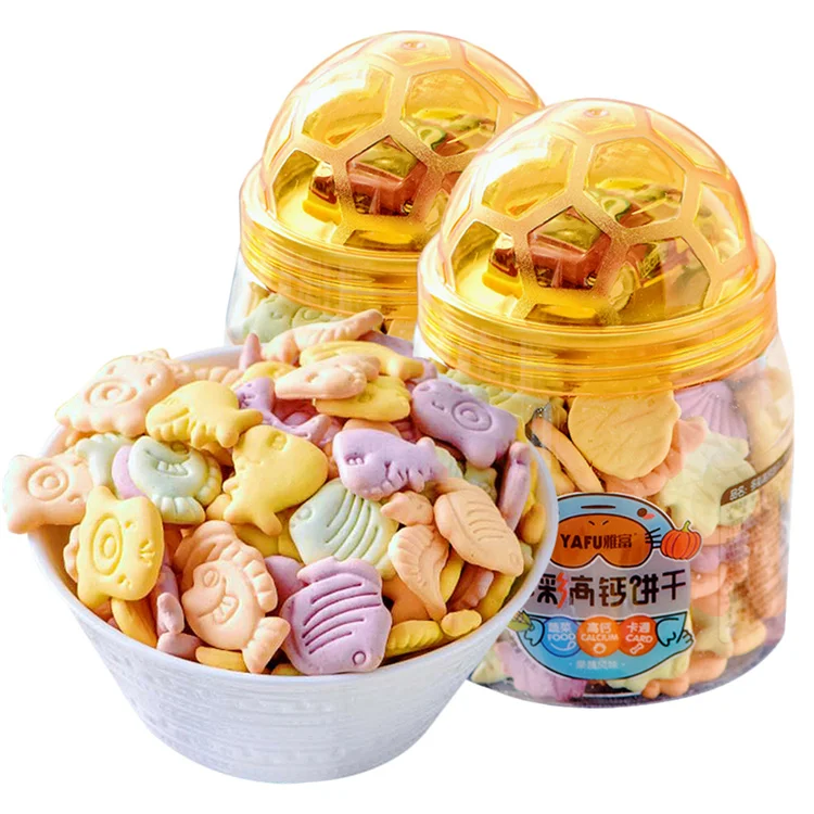 OEM/ODM 90g Healthy Snacks Food Zero Addition Kids High-calcium Nutritious Fruit And Vegetable Cookies And Biscuits Crackers
