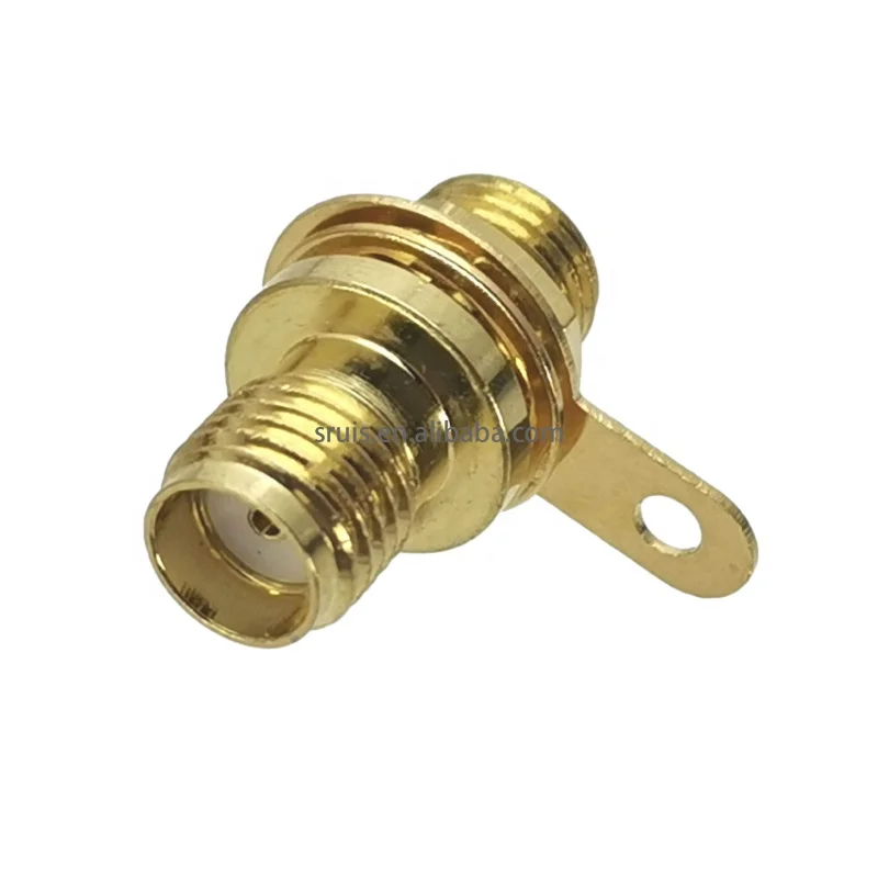 SMA jack female RF coaxial bulkhead connectors panel mount with nut and solder Coax Coaxial in stock