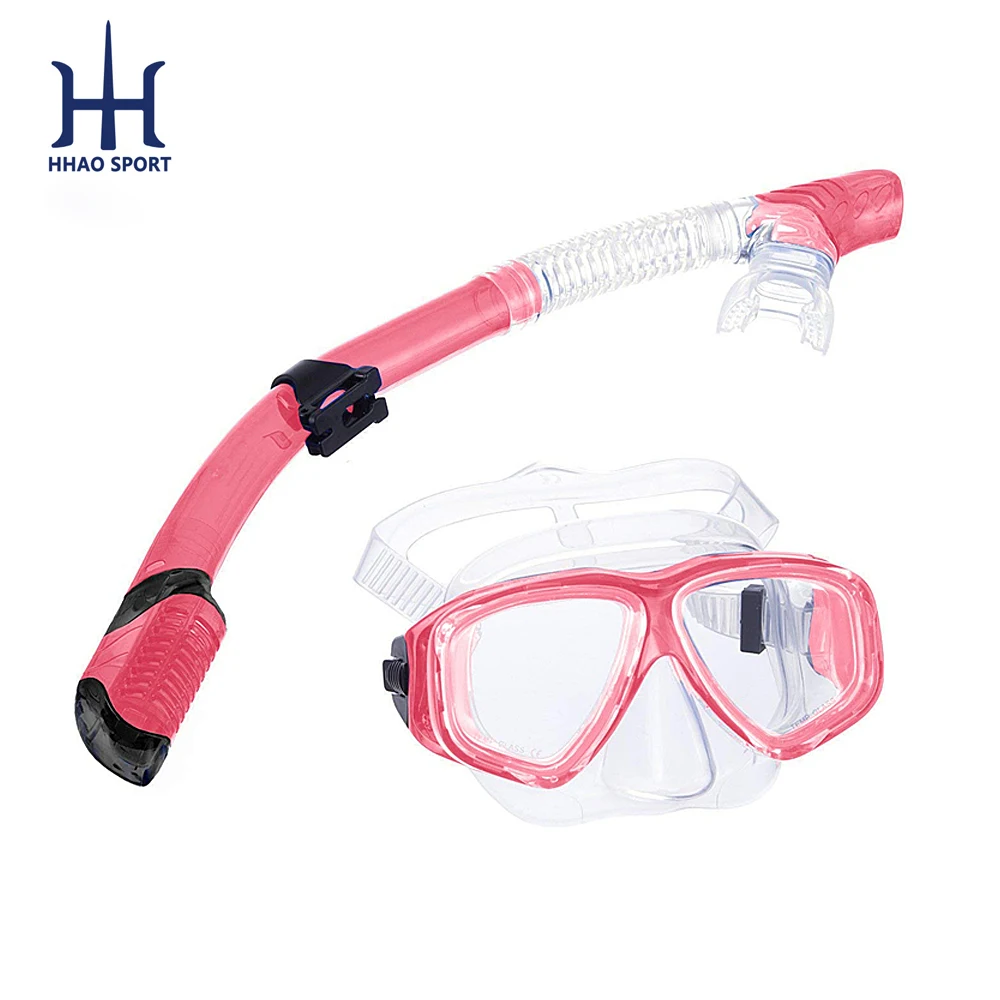 
Multiple Color Tempered Glass Myopia Snorkeling Mask And Sea Snorkel Set For Diving 