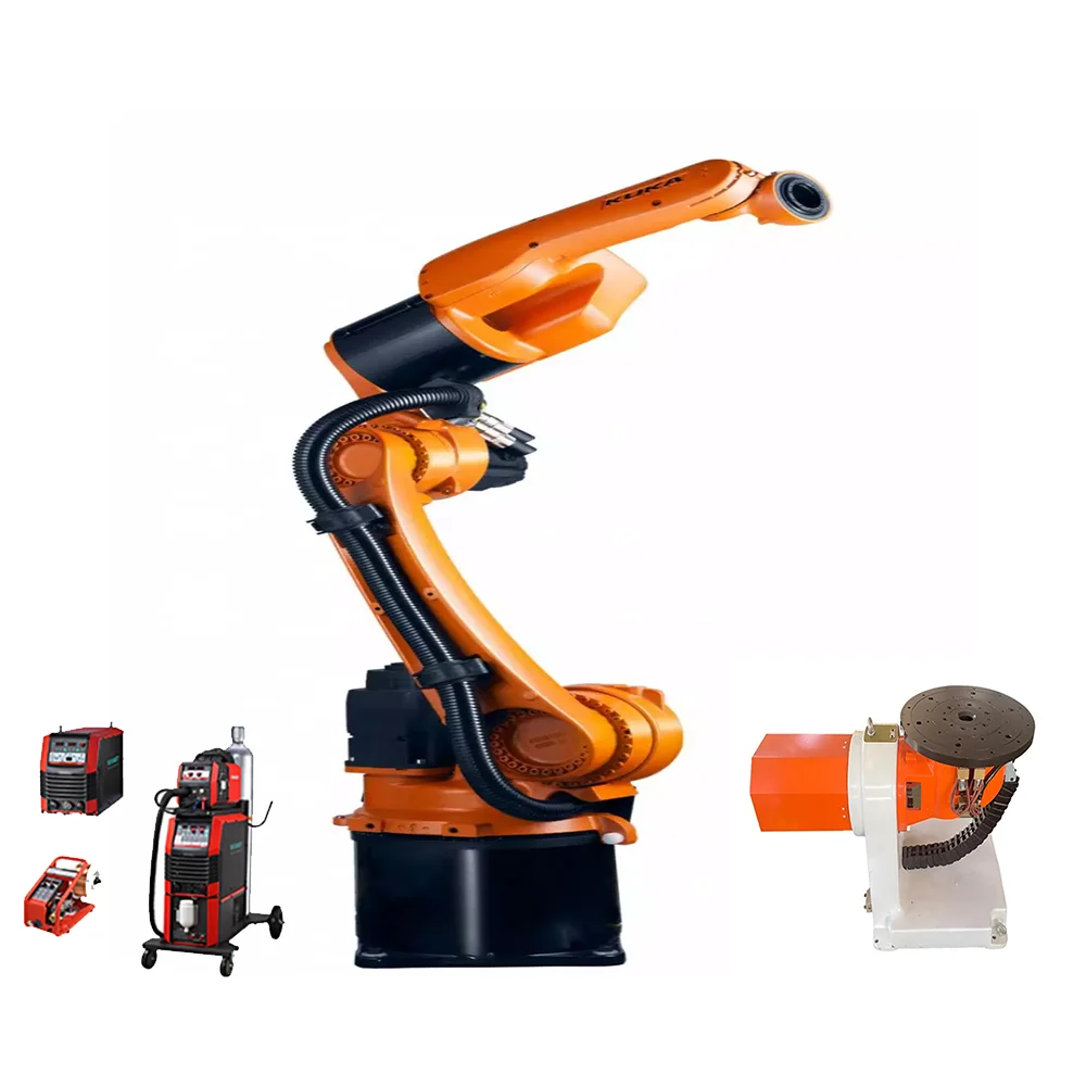 Automatic welding robotic arm KUKA KR500 R2830 6 axis with TBI robot welding torch and Megmeet welder