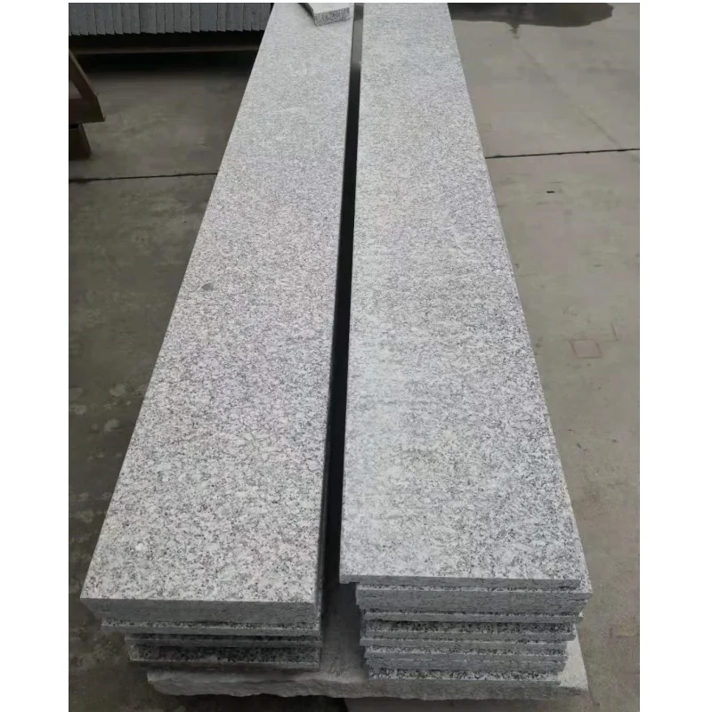 China natural white grey granite G603 stairs tread