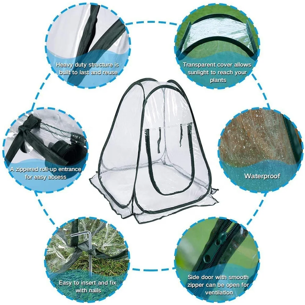 Выдвижная теплица портативная мини-теплица палатка для улицы зеленое садоводское растение Популярный дом цветочный горшок крышка сада внутреннего дворика