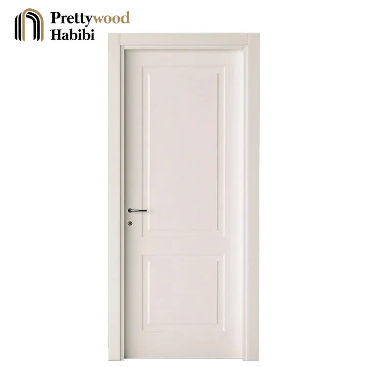 Foshan Factory Prettywood Composite Modern Designs Interior Plywood Mdf PVC Door