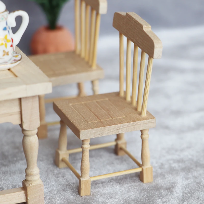 1:12 dollhouse miniature furniture Diy accessories dining room kitchen study plain chair