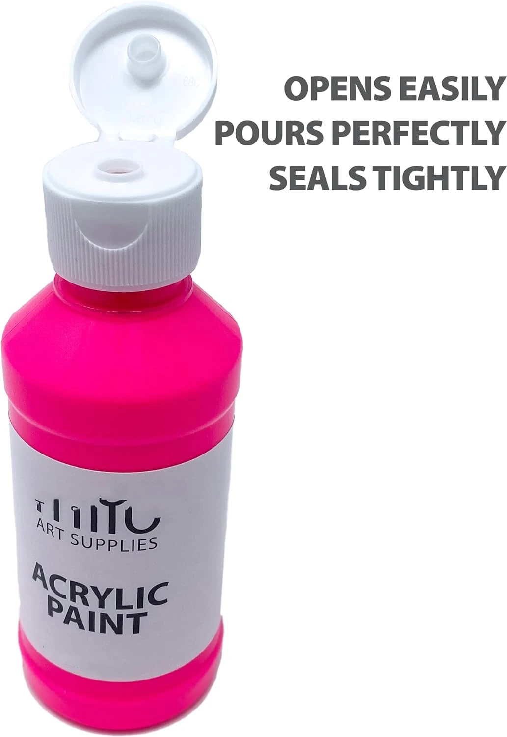 6 Colors 8 oz Neon Colors Glows UV in Black Light Non-Toxic Art Craft for Artists kids Hobby Painters Fluorescent Acrylic Paint