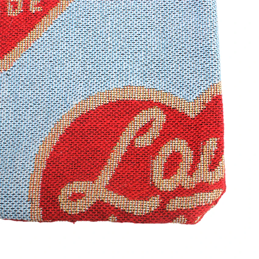 DT Custom woven tapestry tote bag Anime woven blanket fabric shopping bag