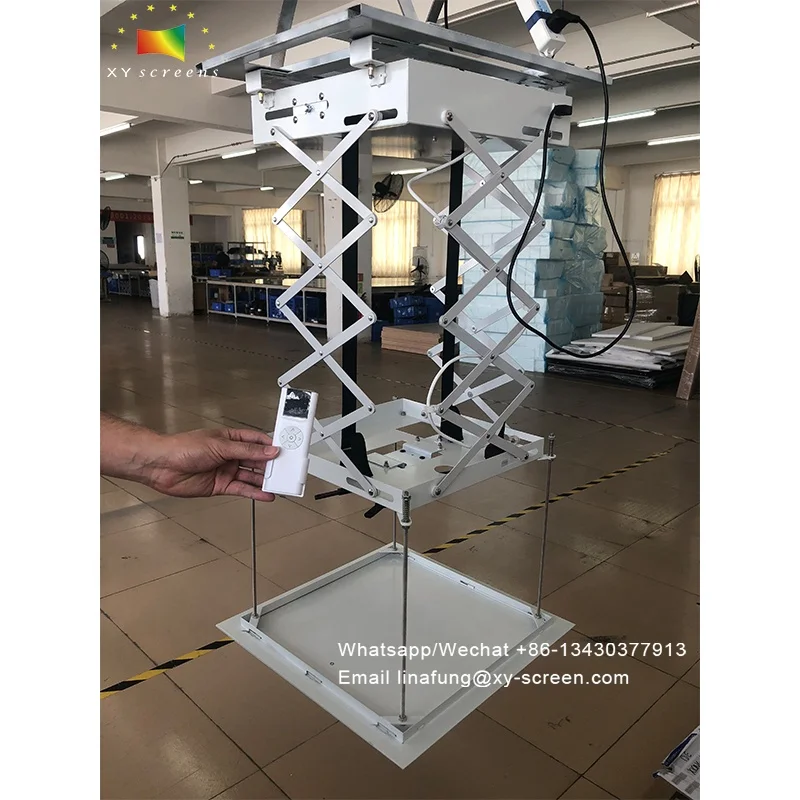 Custom Height Projector Lift Motorized Ceiling Projector Bracket Projector Hidden Lifter Adjustable Wireless Control