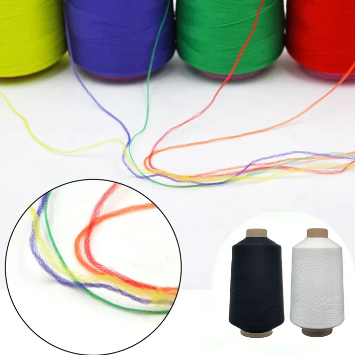 Manufacturer high strength bonded sports clothing nylon yarn 100D/2 nylon spandex elastic sewing thread