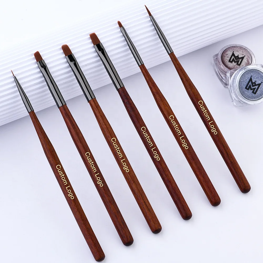 Custom LOGO wooden Nail Brushes 100% Kolinsky Acrylic Nail Brush Pure Kolinsky Nail Art Brush design