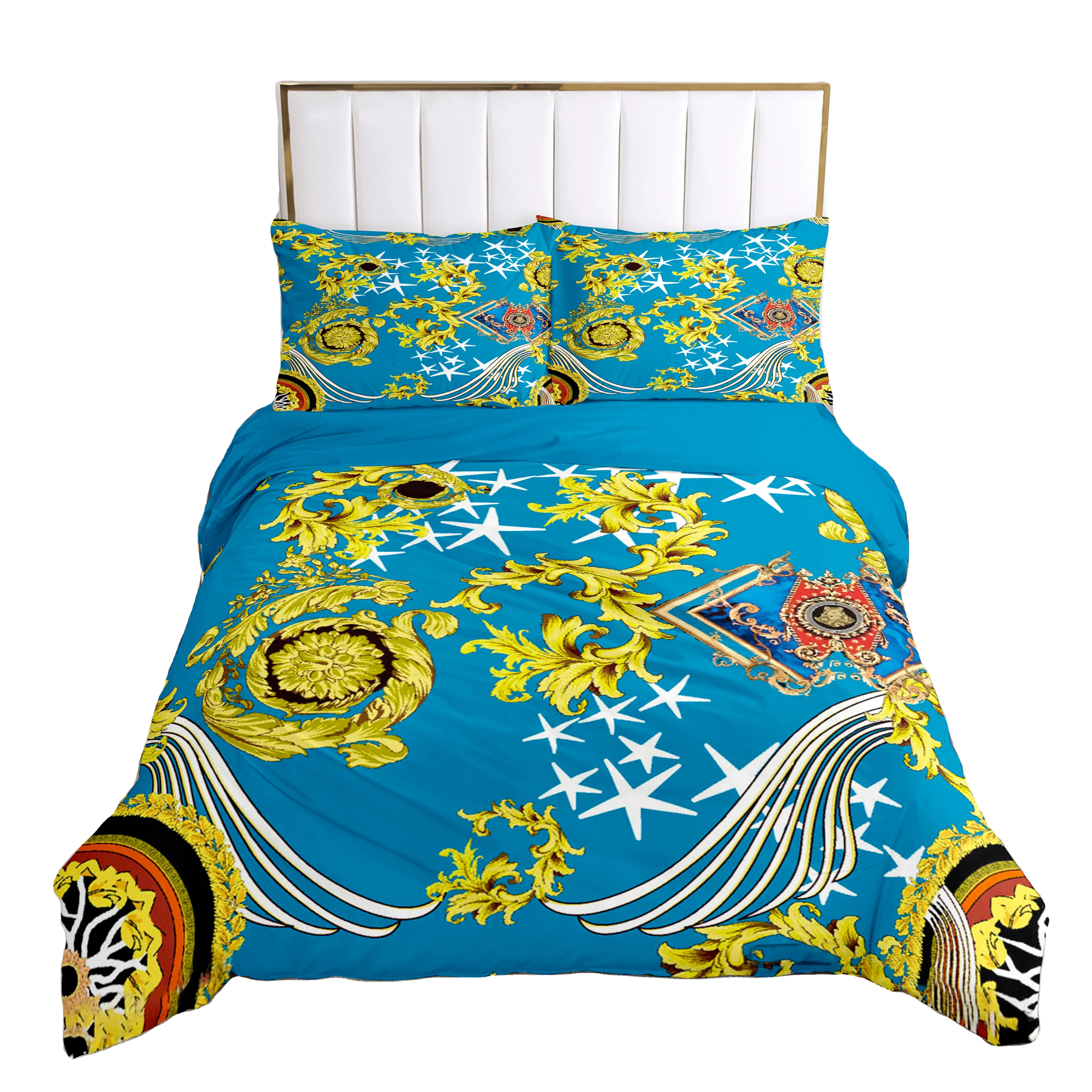 3D Printed Decorative Pattern Quilt Cover and Pillowcases Digital Printing Comforter Set Personalized Duvet Cover Bedding Sets