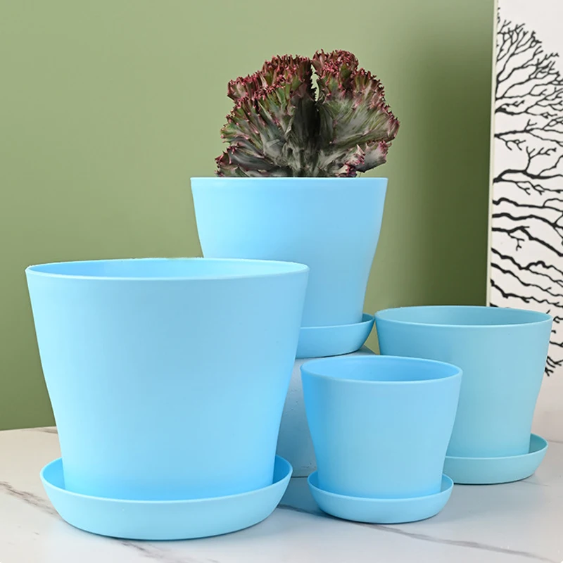 Wholesale frosted decoration succulents plant pots nursery plastic flowerpots maceteros de exterior