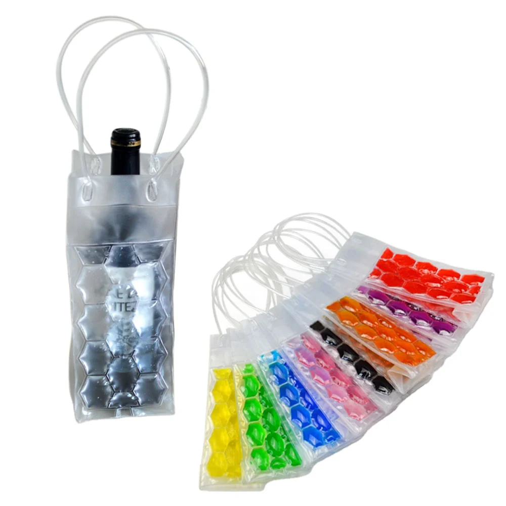 
China Best Selling Products Wholesale Reusable Custom Gel Ice Pack PVC Wine Cooler Bag 