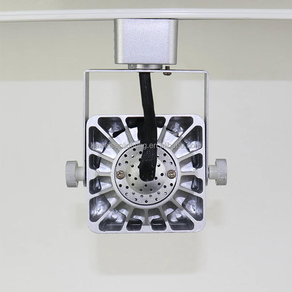 Flicker-free COB Spot Light 12w LED Track Lamp Die Cast Aluminum Movable Square Spotlight 2/3/4 Wire MR16 Track Light Housing