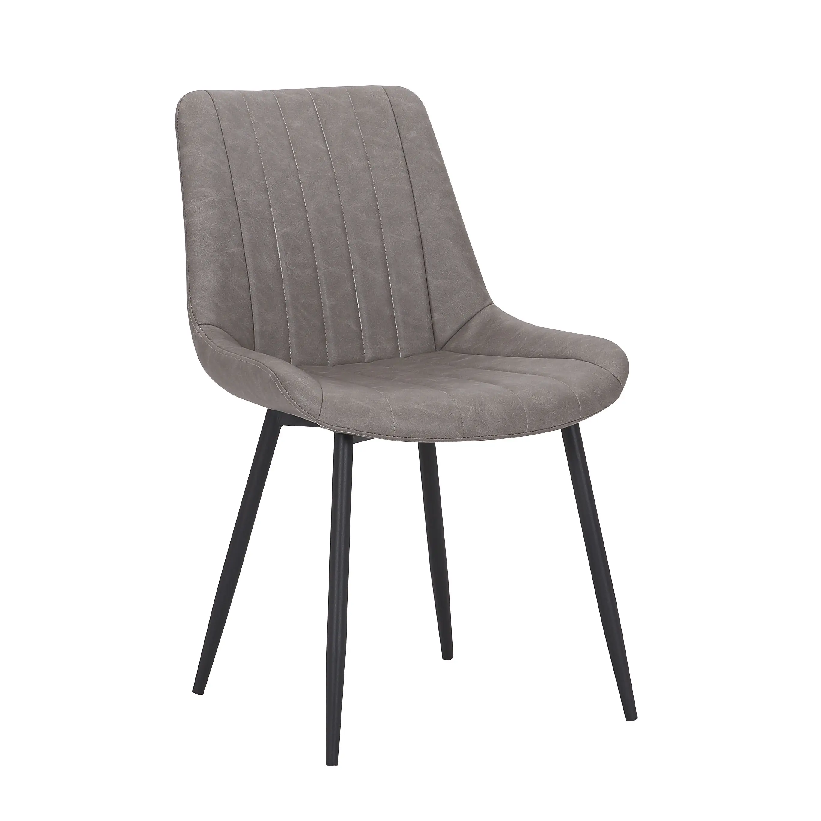 Partner China Furniture Manufacturer Pu Leather Chair Modern Metal Leg Restaurant Cafe Chair