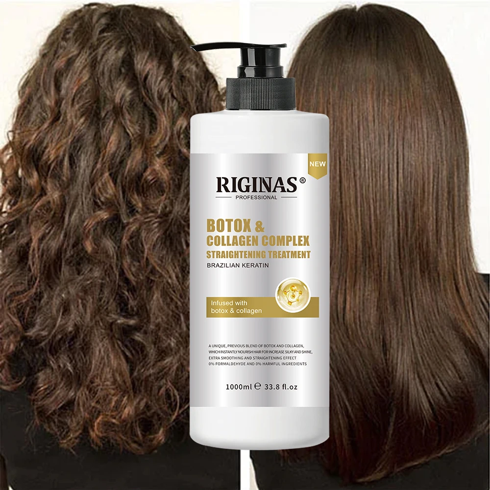 Riginas Botox Keratin Hair Brazilian Treatment Nano Botox Keratin Straightening Treatment Cream
