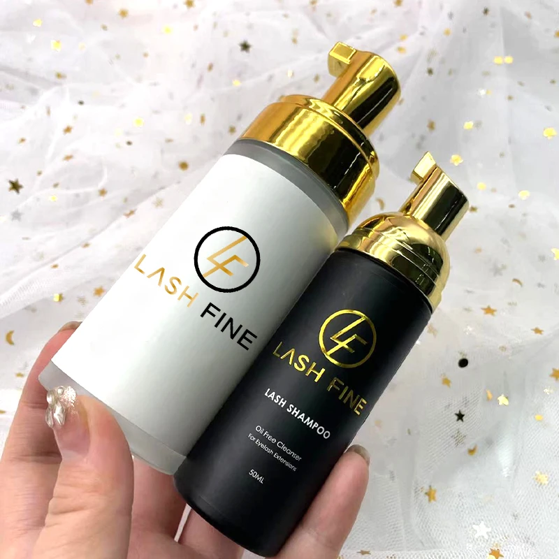 LASH FINE eyelash shampoo lash foam organic custom private label oil free mink organic vegan 60ml lash shampoo