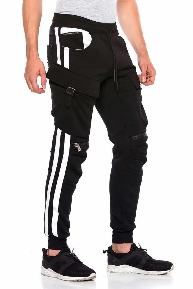 2023 OEM ODM High Quality Heavyweight Cotton Zipper Pockets Streetwear Vintage Custom Design Men Stylish Joggers