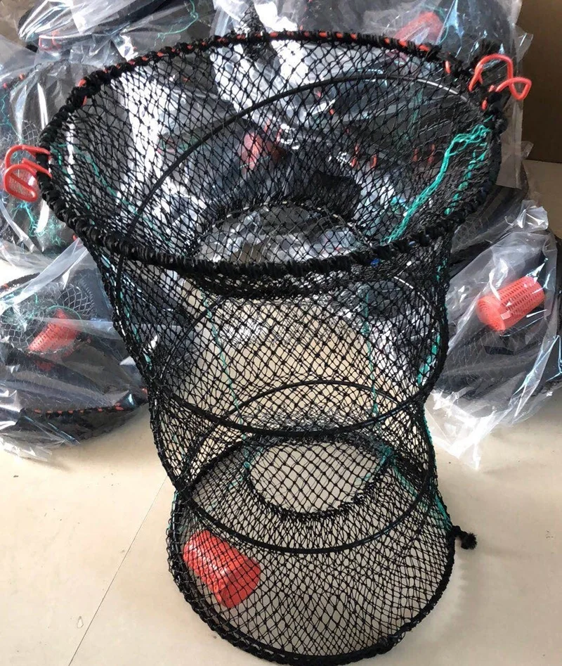 
Fishing trap plastic coated wire lobster trap fish traps spring cage sale 
