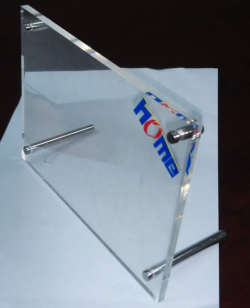 Оптовая продажа, прозрачная акриловая фоторамка с винтами, Настенная акриловая фоторамка