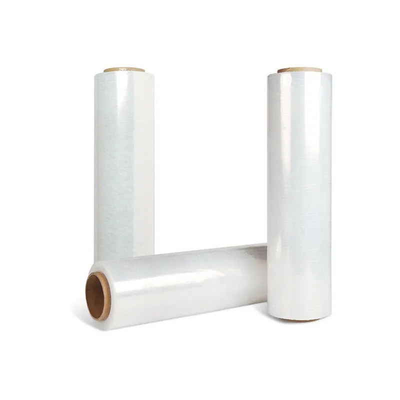 20 Mic Transparent PE Stretch Film Carton Packing Roll For Luggage Packing Pallet Strech Film Roll
