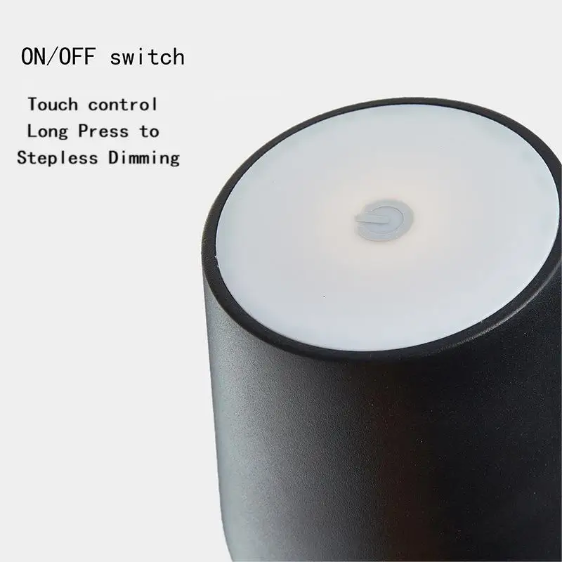 Italian Portable Cordless Rechargeable Dimmable Touch Control Metal LED Dinner Table lamp For Restaurant Dinning Hall 5200mAh