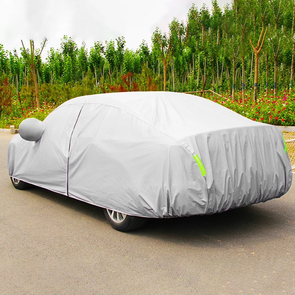 Outdoor waterproof uv resistant silver thickened lining cotton silver aluminum film car cover
