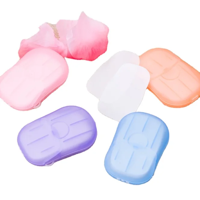 Natural Colorful Plastic Case Packaging Mini Paper Soap
